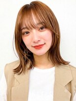 アドラーブル ココロ 新潟(adorable CoCoLo) 大人可愛い外ハネくびれ♪シースルーバング髪質改善カラー