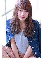 ラファンジュ ヘアー クレオ(Rohange hair Creo)&nbsp;【Creo】ピンクベージュ×シルキーウェーブ#イメチェン#耳かけ