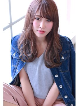 ラファンジュ ヘアー クレオ(Rohange hair Creo) 【Creo】ピンクベージュ×シルキーウェーブ#イメチェン#耳かけ