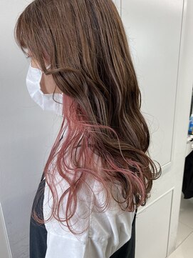 アライブ キチジョウジ(ALIVE Kichijoji) 韓国風インナーカラー/イヤリングカラー×ペールピンク