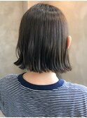 切りっぱなしボブ×オリーブグレージュ/横浜髪質改善