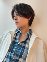 ネウィ ジャム 町田(newi JAM)&nbsp;イケメン黒髪モテるネープレスショート流行モテ髪マッシュ束感