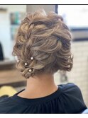 ヘアアレンジ　ツインおだんごヘア