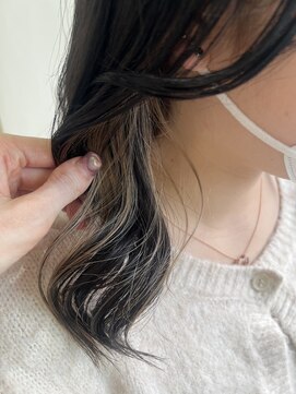 カムバイネオリーブ 溝の口店(Cam by neolive) 【インナーカラー】グレーブラック&ミルクティーベージュ
