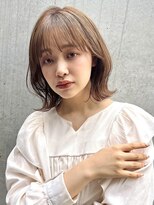 ザシー オモテサンドウ(The C)&nbsp;くびれボブ　薄めバング　ミルキーベージュ