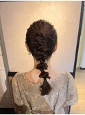 結婚式ポニーテール編みおろし♪♪