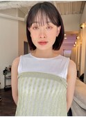 肩上暗髪ボブ