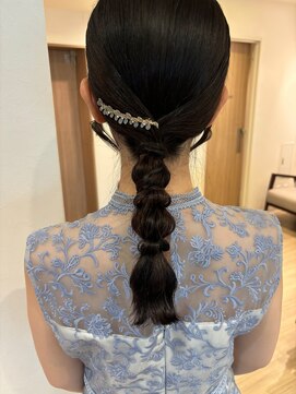 ユーフォリア 青山(Euphoria) お呼ばれアレンジ♪タイトアレンジ/編みおろし【担当きょうこ】