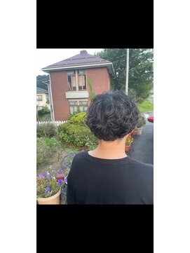 美容室 メザミー MESAMIES 無造作パーマ刈り上げツーブロックマッシュ