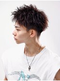 ツイストショート【刈り上げツーブロック黒髪短髪】