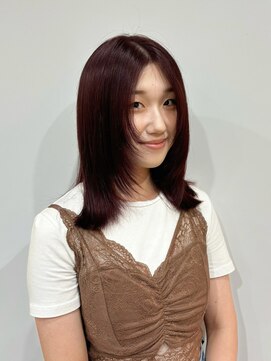 ミュゼプリュム(Musee plume) 似合わせレイヤーカット×ブリーチなしワインレット