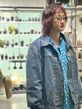 エイシンク(async) ピンクムラサキハードパーマ