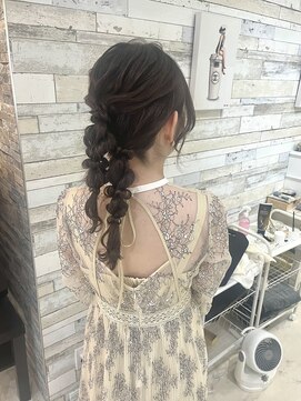 ヘアコレクション アンジュ(Hair collection Unge) ポコポコツイン編みおろし＊