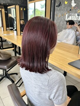 ラウル(Laulu) くびれヘア/アプリコットオレンジ/夏のヘアアレンジ/佐倉