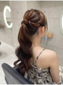 きれいめポニー/心斎橋ヘアセット