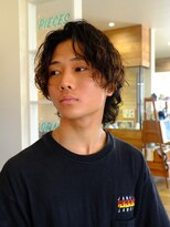 サンディーズバーバーショップ(Sandees)&nbsp;サーフカール/前上がりレイヤー/ウルフ/メンズパーマ/スパイラル