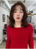 大人可愛いウェーブヘア