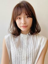 ガーデン 銀座(GARDEN)&nbsp;ミディアム ワンカール パーマ 似合わせ ナチュラルブラウン