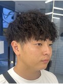 men's hair ツイストパーマ/刈り上げマッシュ/藤沢