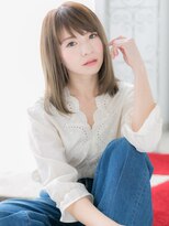 ブルー 博多(Blue)&nbsp;博多/髪質改善/細めハイライト!切りっぱなしミディアムレイヤーe