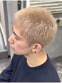 93. リバースセンターパート/卵型/ボウズ/ブリーチ