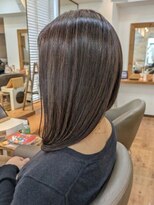 ヘアスタジオルース(HAIR STUDIO LUZ)&nbsp;40代50代60代の大人ボブ/白髪ぼかしハイライト/堀江/北堀江