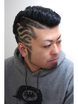 カプリヘアーデザイン(Capri Hair design) 七三ライン★トライバルバリアート