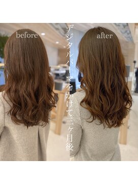 チョビー 銀座(chobii) 道村/グレージュ/デジタルパーマハイライト/イルミナカラー