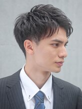 マゼル 青山店(mazele) ビジネス束感ショートアップバングリクルートツーブロマッシュ