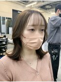 透明感ミントベージュ　韓国くびれヘア