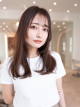 ハバナ 渋谷(HAVANA) 20代30代大人可愛い斜めバンググレージュカラー/レイヤーカット