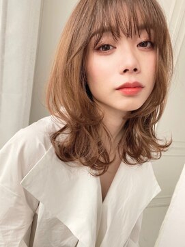 ロンド エスポワール 錦糸町(Lond espoir) 〇韓国前髪くびれ巻きヨシンモリピンクベージュシースルーバング