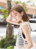 超音波アイロン×透明感×外ハネミディアム