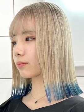 ウィコ 新宿(WICO) milk tea×end blue [新宿駅/切りっぱなしボブ/エアリーロング]