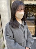 【松本咲花】初カラーブリーチなしグレージュ暗髪カラー韓国ヘア