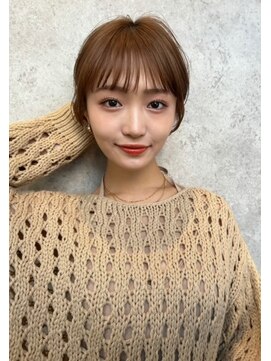 アンバー 池袋(amber) レイヤーボブ/縮毛矯正/オリーブベージュ/髪質改善[池袋駅]