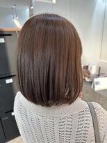 ユニ バイ マグ 長野店(Uni.by Mag)&nbsp;髪質改善♪ストレート縮毛矯正アッシュベージュ大人ボブ