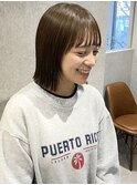 花田/ボブ/切りっぱなしボブ/グレージュ/下北沢/前髪/イメチェン