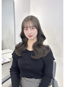 ユーフォリア 渋谷グランデ(Euphoria SHIBUYA GRANDE) レイヤーカット　くびれ巻き　オリーブグレージュ