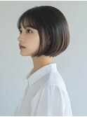 丸みボブ 髪質改善トリートメント 縮毛矯正 美髪 30代40代 黒髪