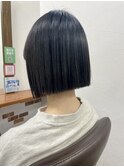 切りっぱなしボブ・内巻きにしない