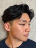 メンズカット(クイックスパ付)＋フェザーパーマ￥10,230#センターパート#眉毛