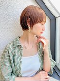 前髪長め大人小顔ショート30代40代50代　藤沢