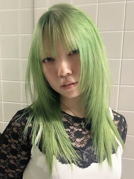 キャロルガーデンズ ボコカ 表参道(Carroll Gardens bococa) 【azu】ブリーチカラー、デザインカラー、ミントグリーン