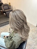 ブレンド 渋谷(BLend)&nbsp;ハイライトカラーミディアムヘア暗めカラーデザインカラー