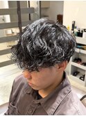 MEN’S HAIR/波巻きツイストスパイラル/リバースセンターパートO