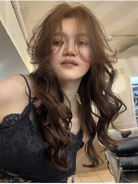 サロン ド ビカ(Salon de bika) ロングレイヤー×オレンジベージュ