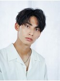 ニュアンスパーマ/センターパート/波巻きツイストスパイラル渋谷