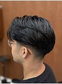 リバースセンターパートニュアンスパーマニュアンスウルフダウH