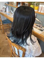 メルク ユニ(merc.uni)&nbsp;裾カラーブルー8.7ダークパープル